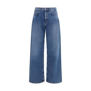 Palm Angels Men Wide-Leg Jeans With Back Logo